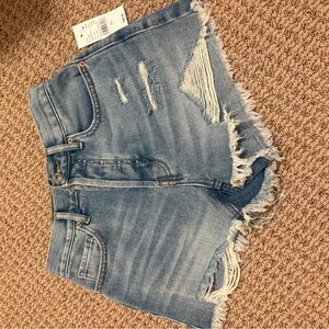 PacSun Light Blue Distressed Jean Shorts